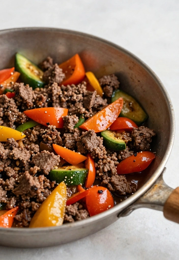 12 Ground Beef Skillet Recipes for Fast One Pan Weeknight Meals 119 12 Ground Beef Skillet Recipes for Fast One Pan Weeknight Meals - 12. Savory Beef and Veggie Skillet