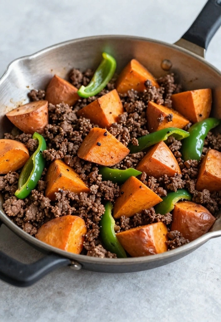 12 Ground Beef Skillet Recipes for Fast One Pan Weeknight Meals 53 12 Ground Beef Skillet Recipes for Fast One Pan Weeknight Meals - 6. Ground Beef and Sweet Potato Skillet