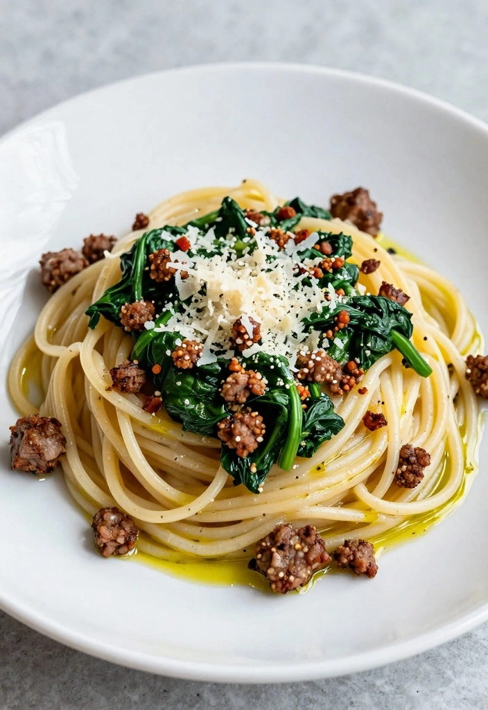 12 Ground Italian Sausage Recipes for Rich Savory Meals 23 12 Ground Italian Sausage Recipes for Rich Savory Meals - 3. Italian Sausage and Spinach Pasta