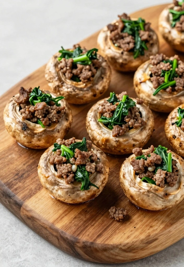 12 Healthy Ground Beef Recipes for Lighter Filling Meals 85 12 Healthy Ground Beef Recipes for Lighter Filling Meals - 9. Ground Beef and Spinach Stuffed Mushrooms