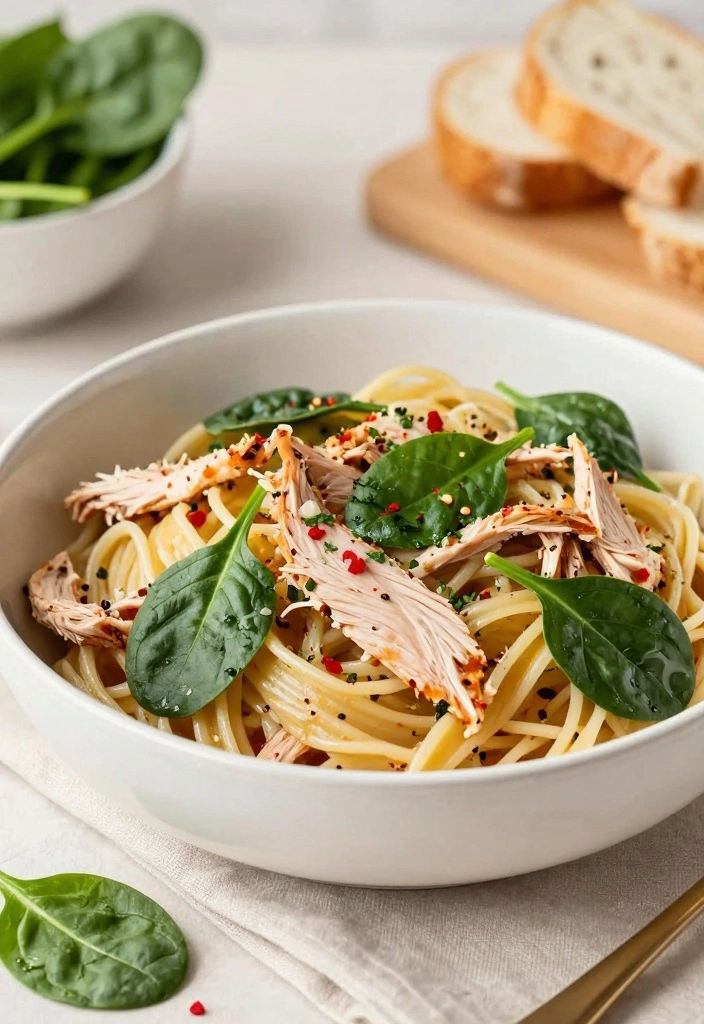 12 Pasta Ground Turkey Recipes for Quick Hearty Weeknight Dinners - 2. Spicy Turkey Pasta with Spinach