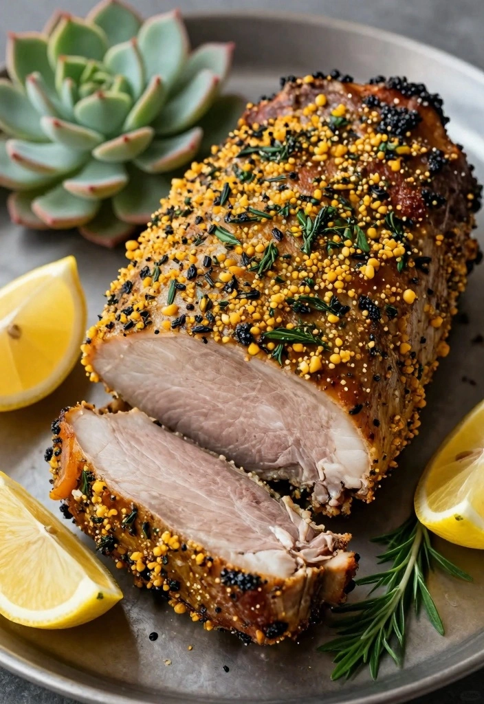 12 Pork Loin Recipes for Juicy Flavorful Dinners 45 12 Pork Loin Recipes for Juicy Flavorful Dinners - 5. Mustard and Herb Pork Loin