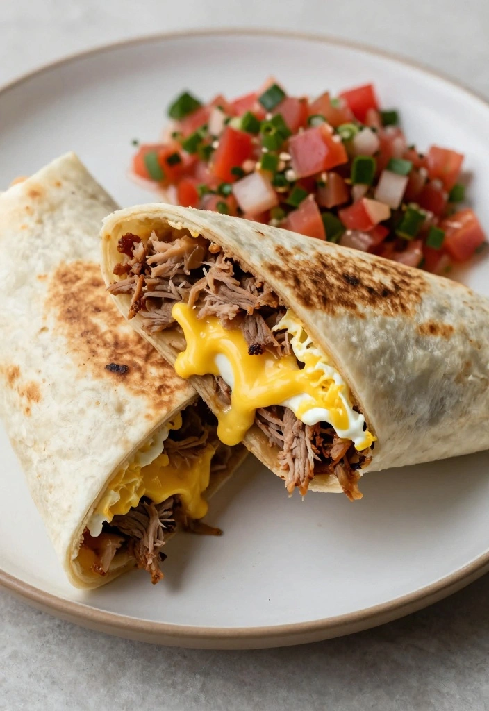 12 Pulled Pork Crock Pot Recipes for Effortless Tender Meals 119 12 Pulled Pork Crock Pot Recipes for Effortless Tender Meals - 12. Pulled Pork Breakfast Burritos