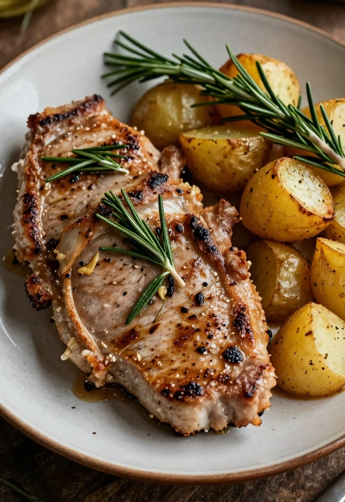14 Pork Chop Recipes for Juicy Simple Weeknight Dinners 11. Garlic and Rosemary Pork Chops
