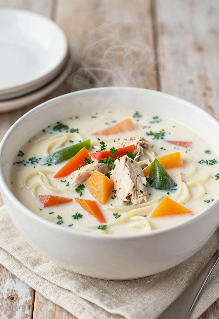 14 Rotisserie Chicken Recipes for Fast Tasty Weeknight Meals 45 14 Rotisserie Chicken Recipes for Fast Tasty Weeknight Meals - 5. Creamy Chicken Soup