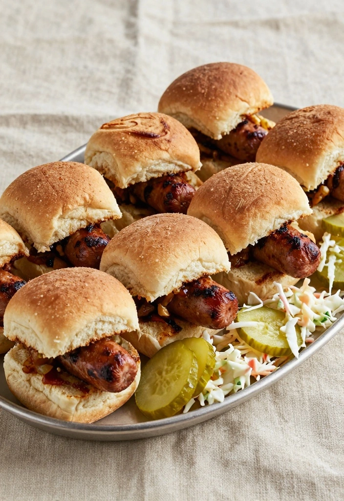 14 Sausage Recipes for Hearty Quick Weeknight Meals 144 14 Sausage Recipes for Hearty Quick Weeknight Meals - 14. BBQ Sausage Sliders
