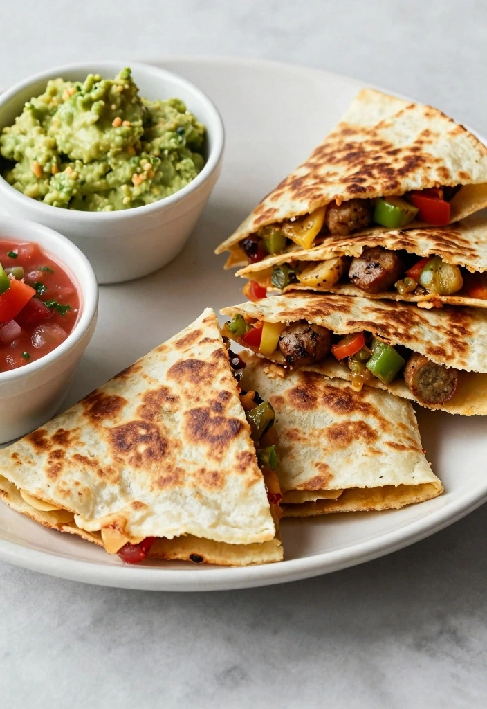 14 Sausage Recipes for Hearty Quick Weeknight Meals 34 14 Sausage Recipes for Hearty Quick Weeknight Meals - 4. Sausage and Peppers Quesadillas