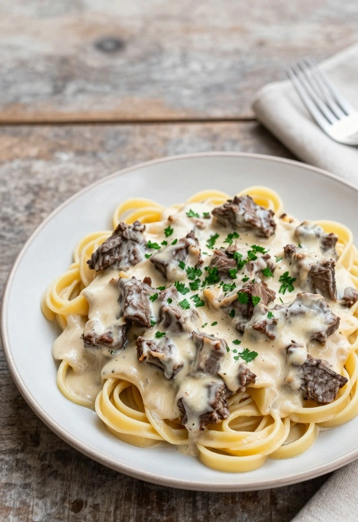15 Easy Recipes That Use Ground Beef for Quick Hearty Meals 45 15 Easy Recipes That Use Ground Beef for Quick Hearty Meals - 5. Beef Stroganoff