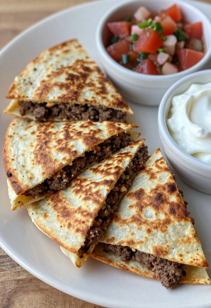 15 Easy Recipes That Use Ground Beef for Quick Hearty Meals 78 15 Easy Recipes That Use Ground Beef for Quick Hearty Meals - 8. Beef Quesadillas