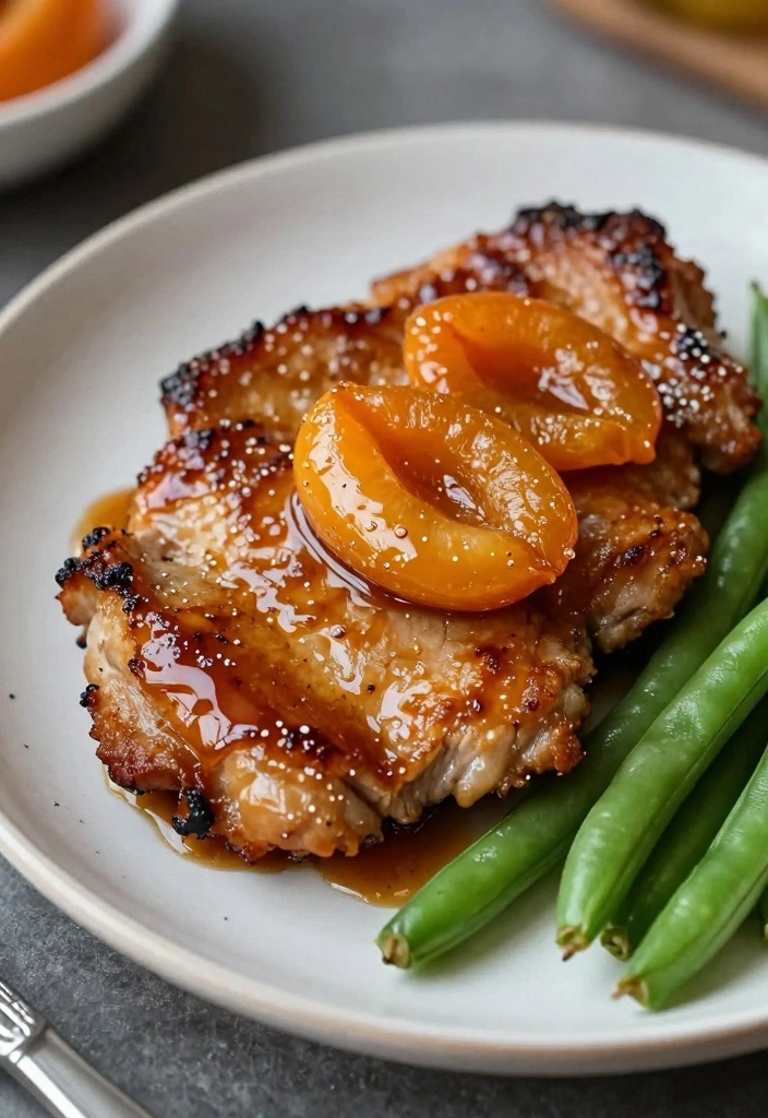 15 Pork Recipes for Easy Flavorful Dinners 78 15 Pork Recipes for Easy Flavorful Dinners - 8. Sweet Apricot Glazed Pork Chops