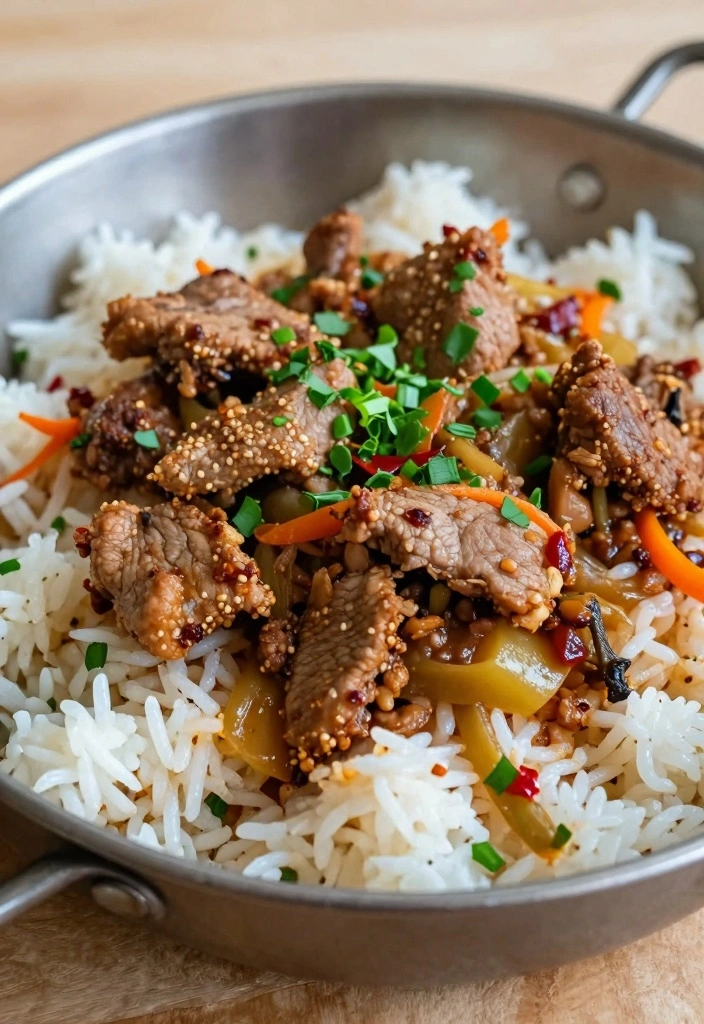 15 Pork Recipes for Easy Flavorful Dinners 89 15 Pork Recipes for Easy Flavorful Dinners - 9. Spicy Pork and Rice Skillet
