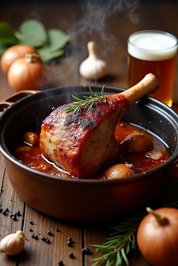 beer braised pork shanks ingredients overview