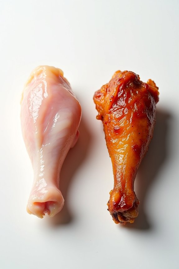 cooked wings concentrate calories vary by method