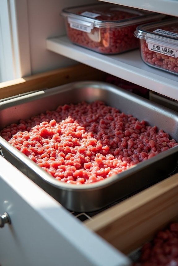 freezer safe ground beef storage