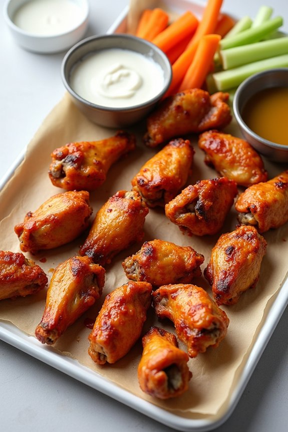 healthy wing tips lighter sauces sides