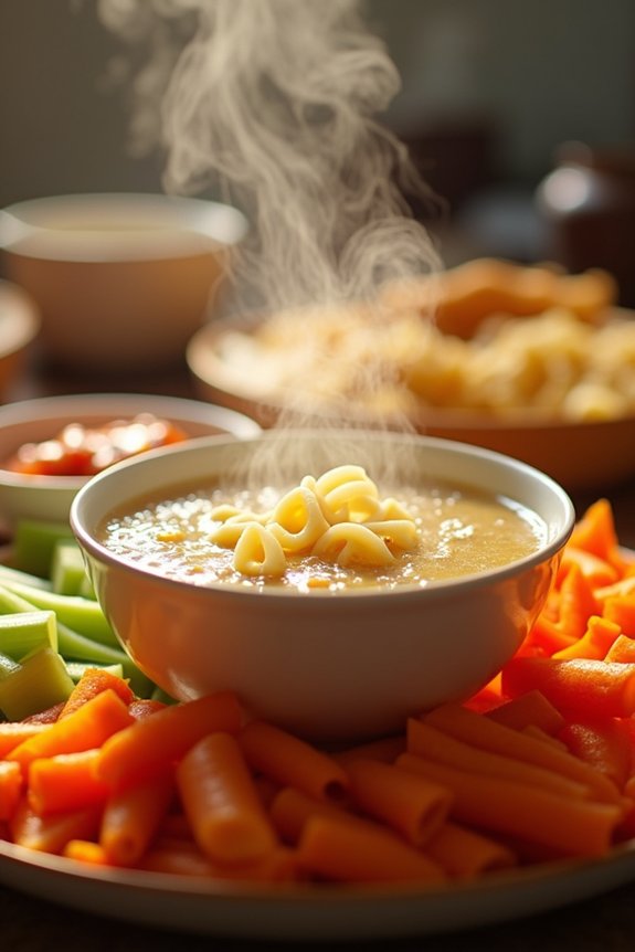 kids soup dippers pretzels puffs tots