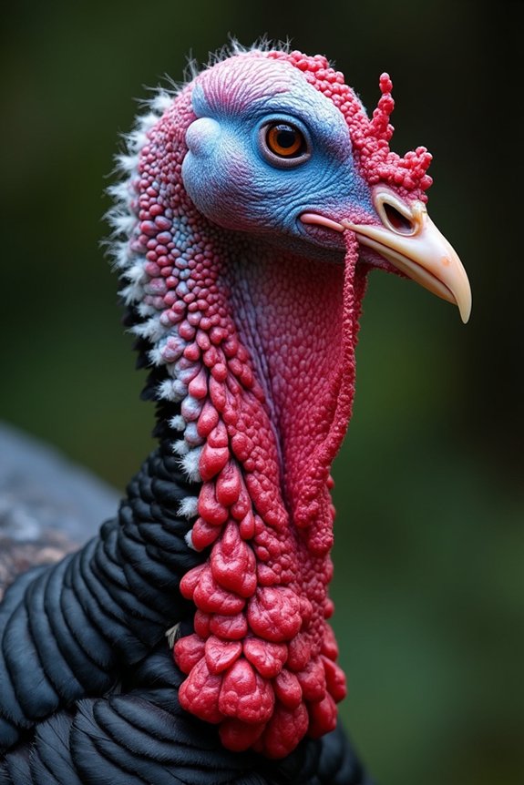 male turkey head colors and features reveal sex
