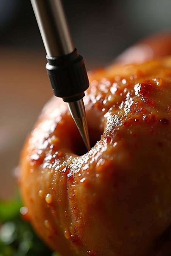 Where to Put a Thermometer in a Turkey for Accurate Readings in 10 Steps 5 minimum immersion depth for accurate reading