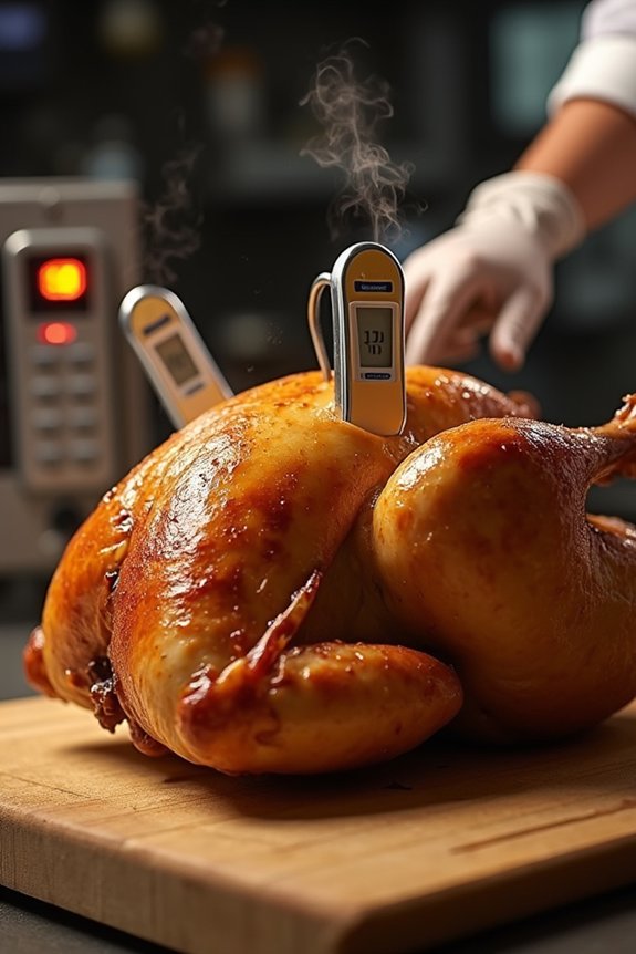 Where to Put a Thermometer in a Turkey for Accurate Readings in 10 Steps 6 monitor breast and thigh temps together