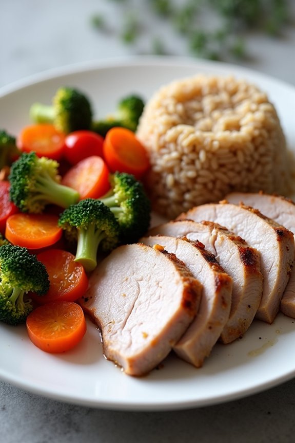 pork loin veggies carbs