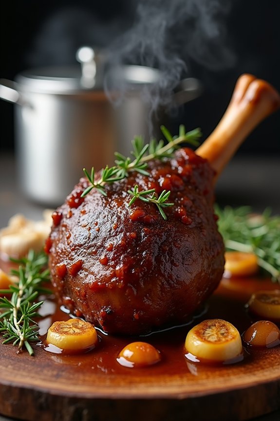 pressure cooked pork shanks tender