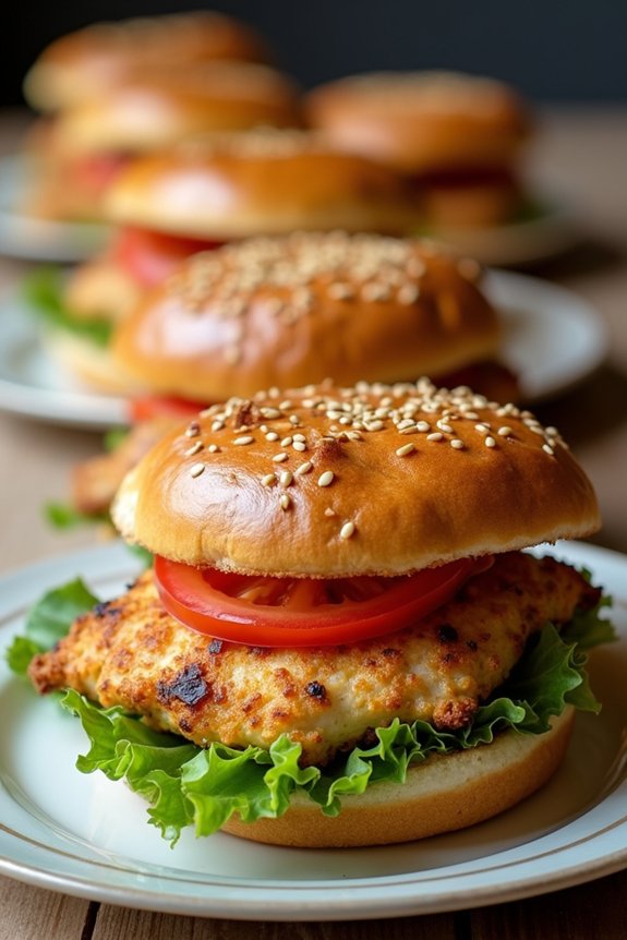 protein heavy chicken sandwiches by size macros scale