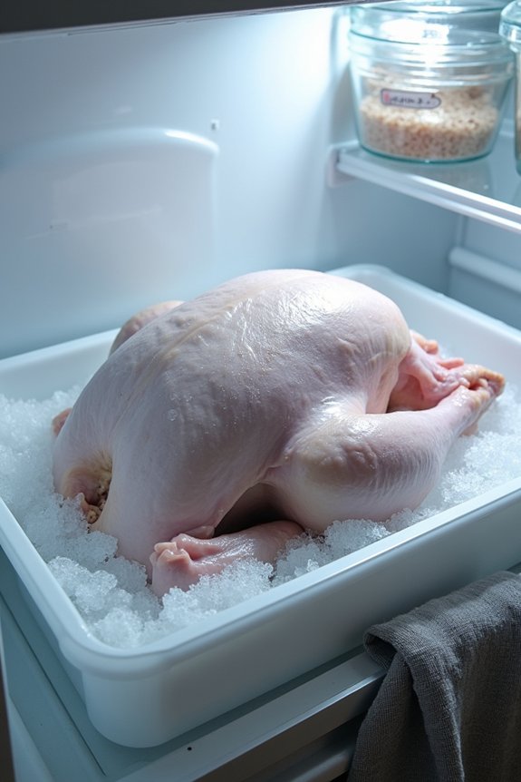 refrigerator thaw cold brine turkey