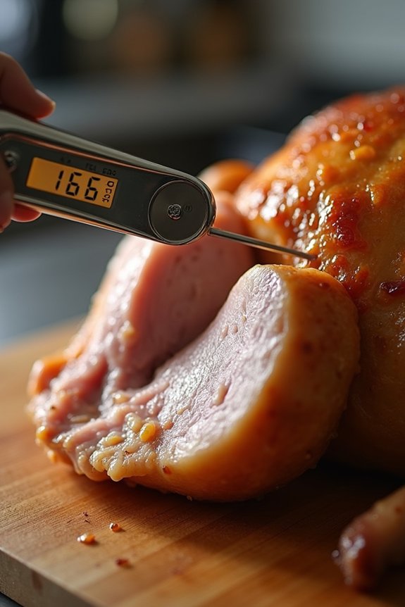 Where to Put a Thermometer in a Turkey for Accurate Readings in 10 Steps 7 second thermometer confirms doneness