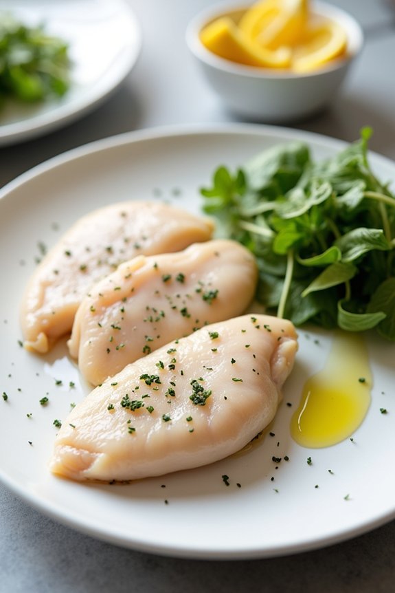 skinless chicken breasts fried healthily
