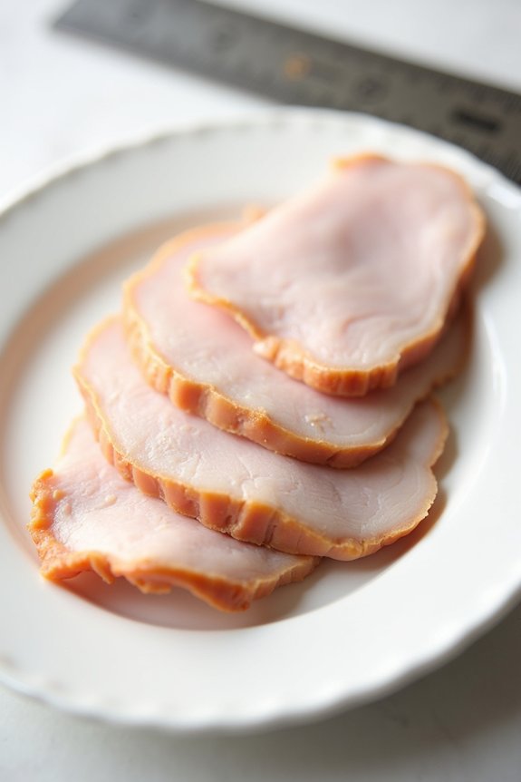 slices per ounce vary by brand and thickness