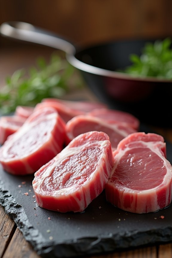 thin tenderized pork cutlets fried