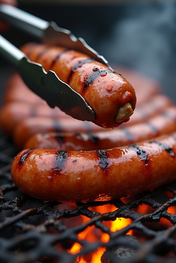 How Long to Cook Sausage on the Grill (And Get It Right Every Time) 5 tongs 350 450 f non punctured sausages