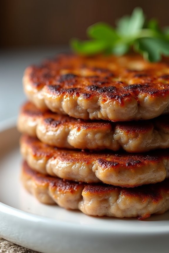 two pork sausage patties calories