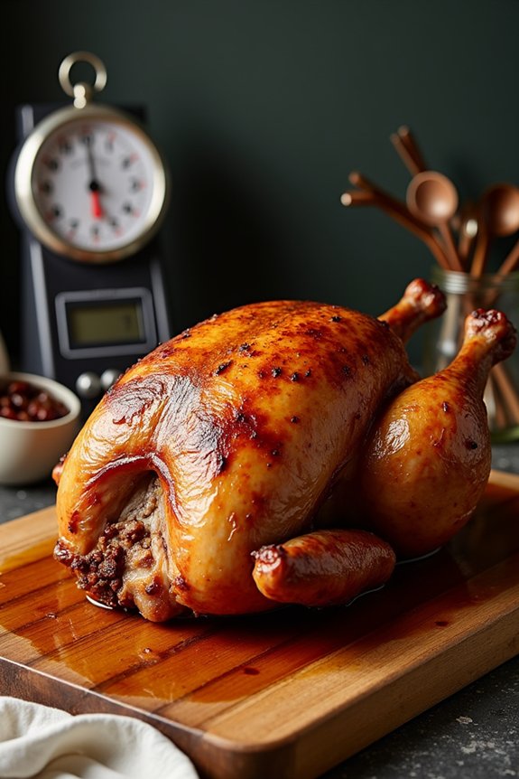 weight based cook time with thermometer